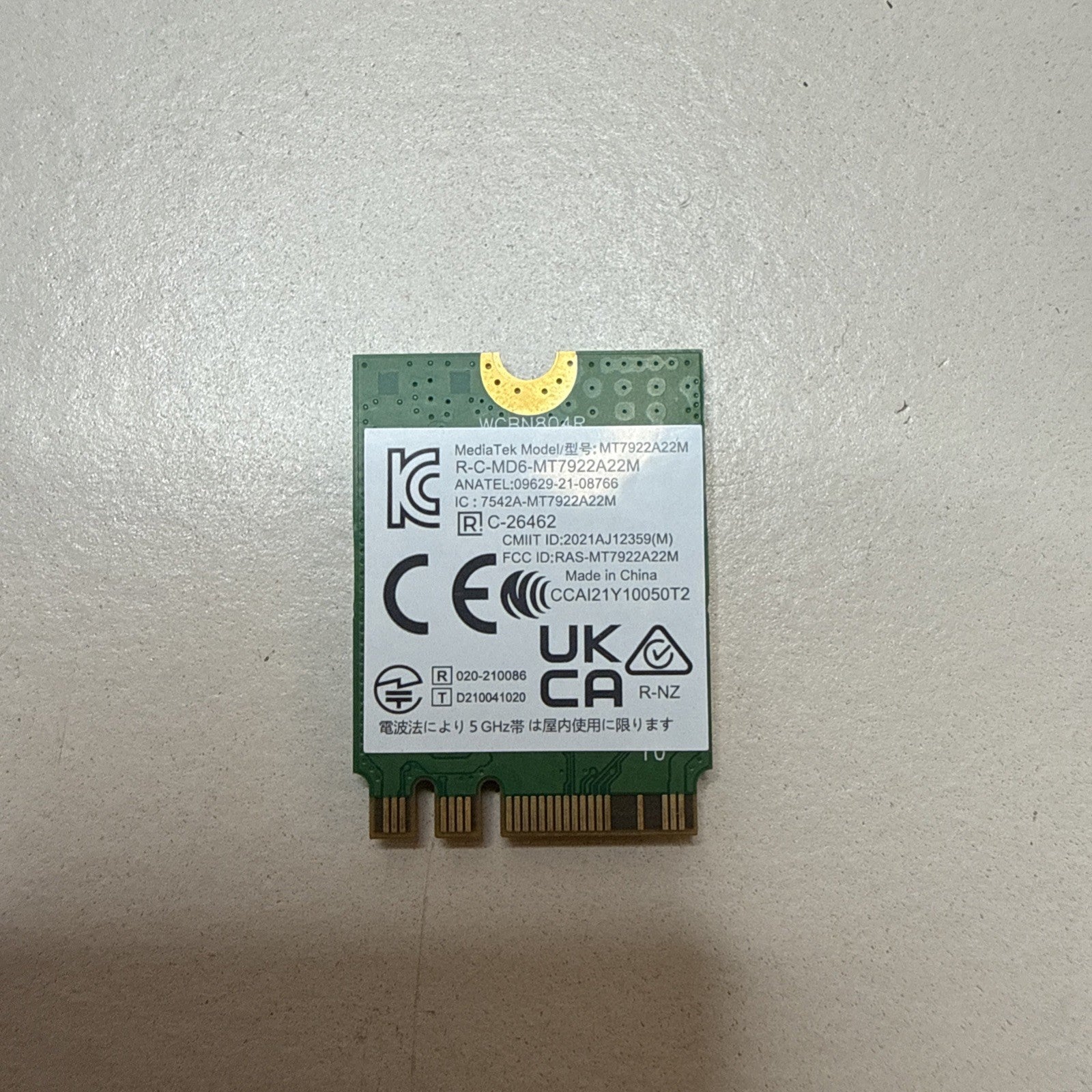 Genuine MediaTek MT7922 A22M RZ616 Wi-Fi 6E 802.11ax m.2 NGFF Card with BT v5.2