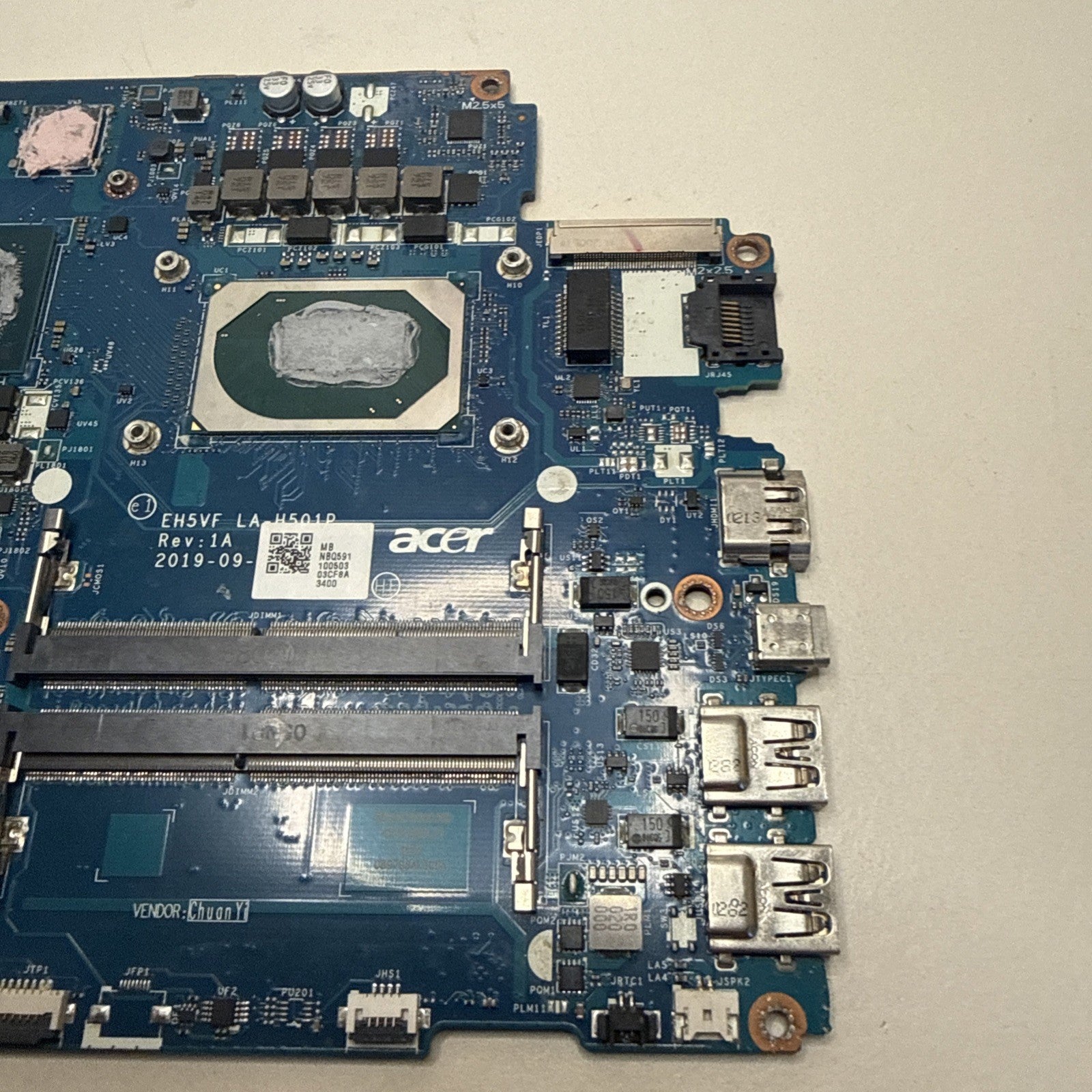 LA-H501P Rev 1A motherboard UNTESTED FOR SPARES For Acer Nitro 5 AN515-54