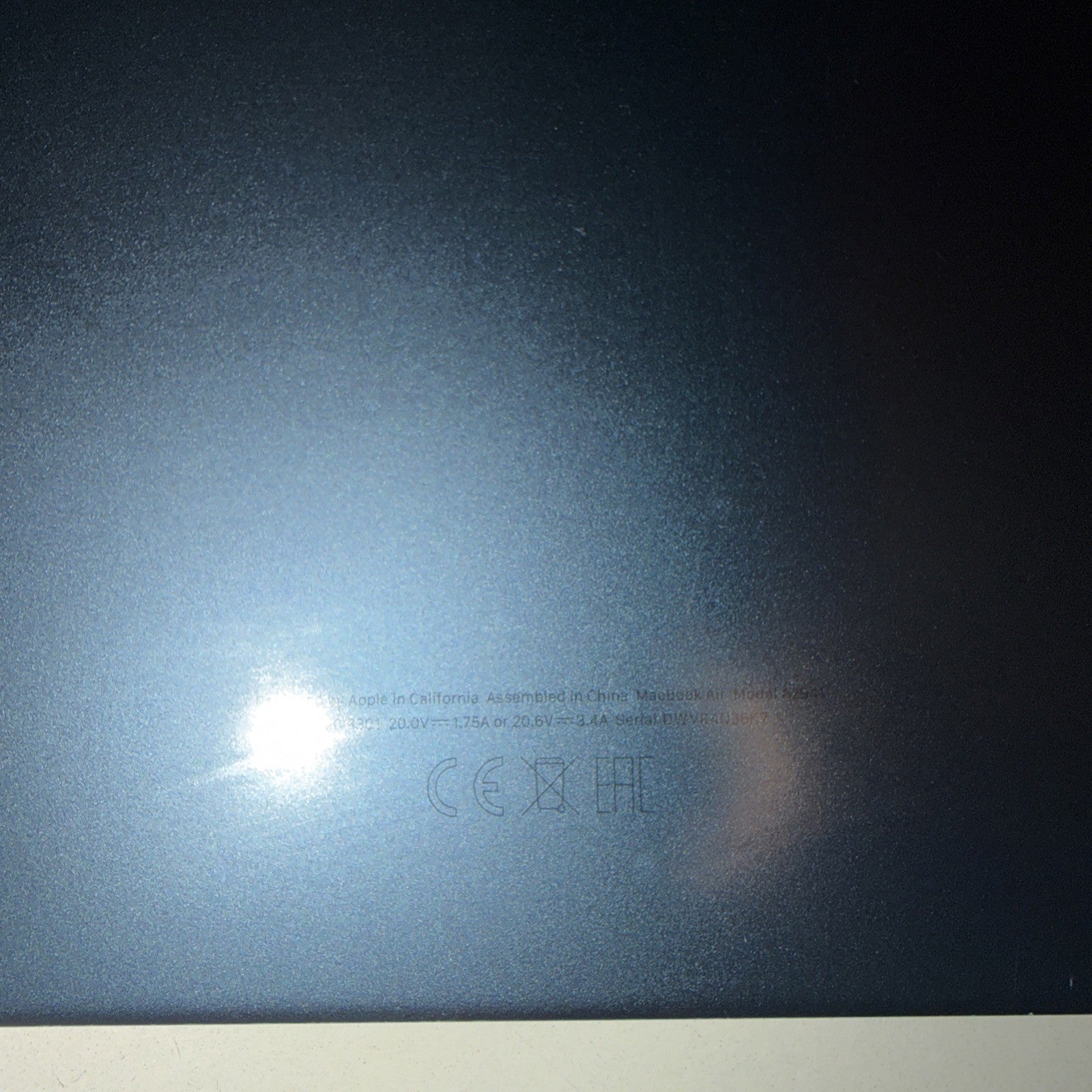 MacBook Air 15" A2941 2023 Base Bottom Cover Case Genuine Midnight Grade A