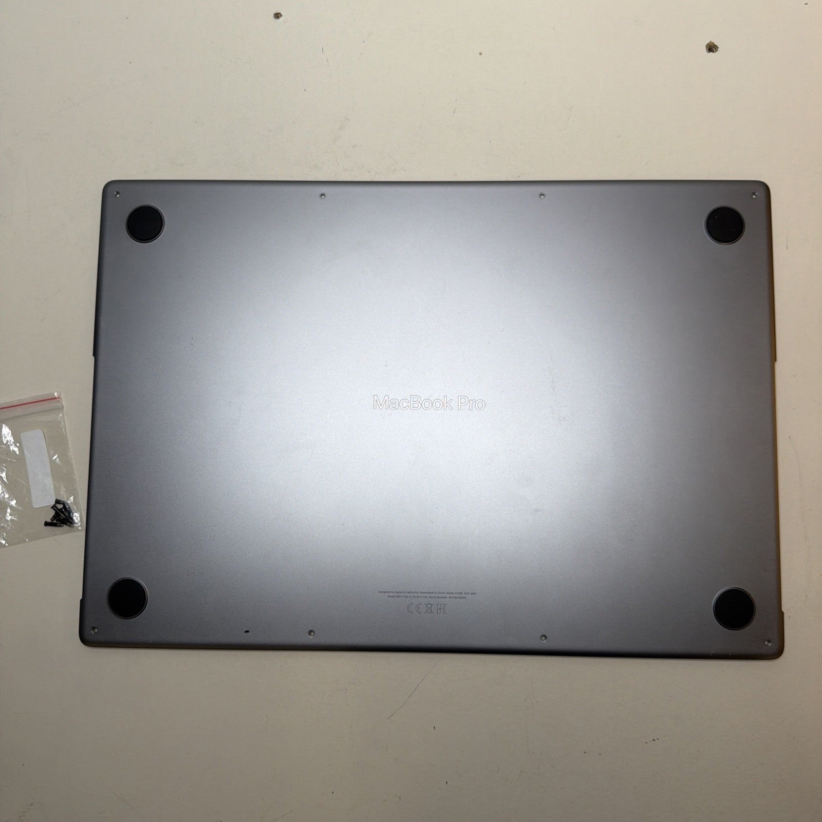Apple Macbook Pro 16” M1 A2485 Base Back Cover Space Grey Inc Screws