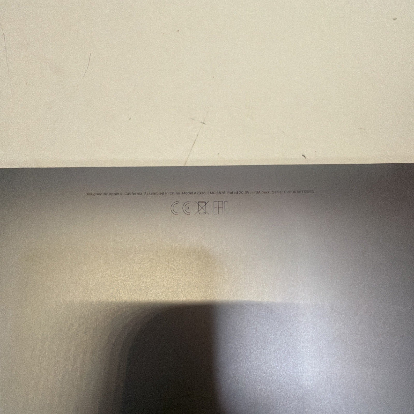 Macbook Pro 13" M1 Base Cover 2020 A2338 Bottom Case 613-13916-A Space Grey
