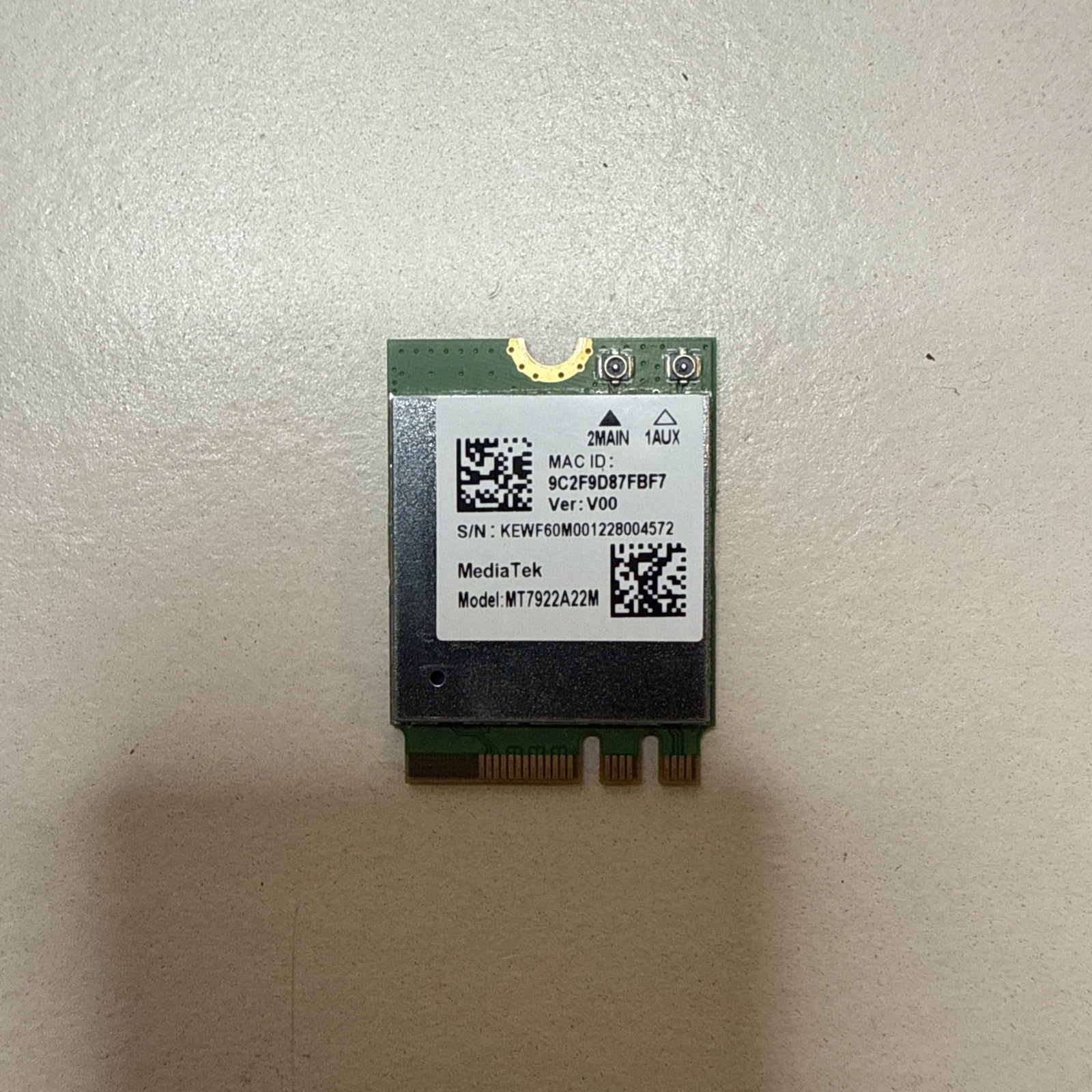 Genuine MediaTek MT7922 A22M RZ616 Wi-Fi 6E 802.11ax m.2 NGFF Card with BT v5.2