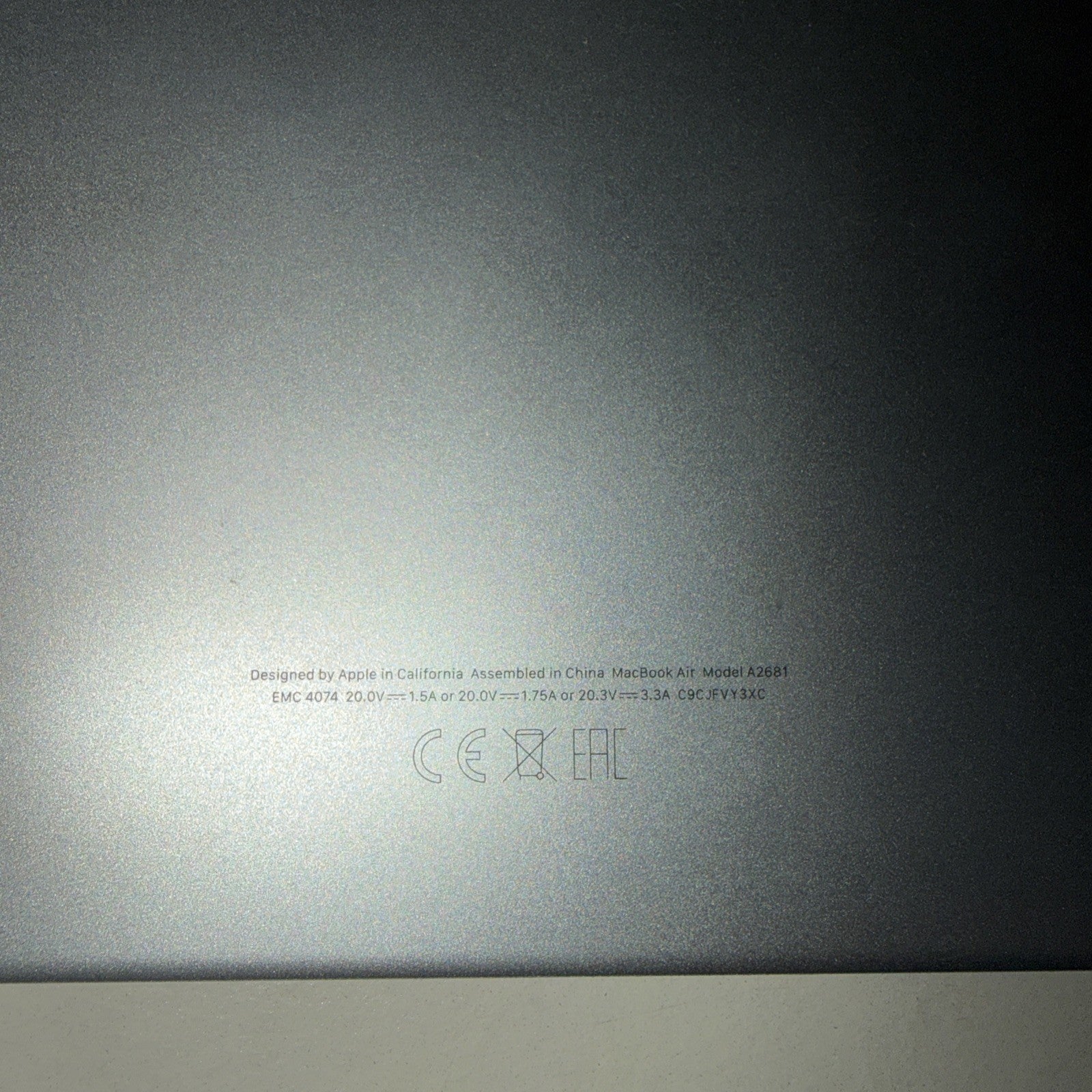 A2681 Base Cover Genuine Bottom Lower Case 613-22538-A Silver